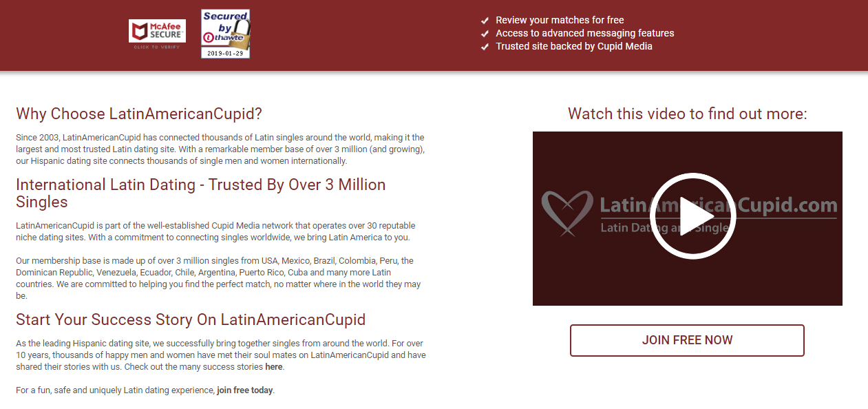 Latin america kostenlose Dating-Website